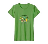 I'm Just Here for The Food and Drinks Funny Party T-Shirt, Women, Grass, L