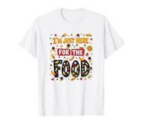 Im Just Here for The Food Foodie Fun Quote T-Shirt, Men, White, 4XL