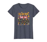 Im Just Here for The Food Foodie Fun Quote T-Shirt, Women, Heather Blue, L