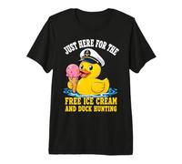 I'm Just Here for The Free Ice Cream and Duck Hunting Premium T-Shirt