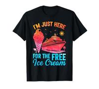 I'm Just Here for The Free Ice Cream Cruise Trip Cruising T-Shirt