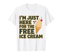 I'm Just Here For The Free Ice Cream Funny Cruise Vacation T-Shirt