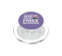 I'm Just Here For The Free Milkshake Vacation Summer Cruise PopSockets PopGrip for MagSafe