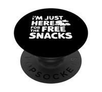 I'm Just Here for the Free Snacks Funny Party Food PopSockets Adhesive PopGrip
