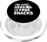 I'm Just Here for the Free Snacks Funny Party Food PopSockets PopGrip for MagSafe