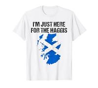 I'm Just Here For The Haggis Scotland Map Flag Scottish Food T-Shirt
