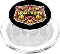 I'm Just Here For The Home Runs Funny Softball Player Quote PopSockets PopGrip for MagSafe