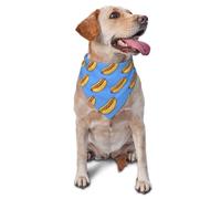 I'm Just Here for The Hot Dogs,Reversible Triangle Bibs Pet Scarf, Holiday Party Photography Props (Blue)