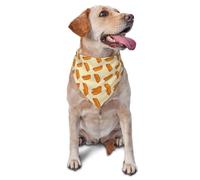 I'm Just Here for The Hot Dogs,Reversible Triangle Bibs Pet Scarf, Holiday Party Photography Props (hot Dog -Light Yellow)