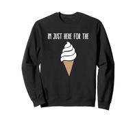 I'm Just Here For The Ice Cream Meme Cute Vanilla Soft Serve Sweatshirt