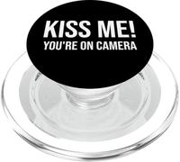 I'm Just Here for the Kiss Cam Show Kiss Me Youre On Camera PopSockets PopGrip for MagSafe
