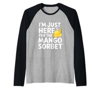 I'm Just Here for The Mango Sorbet Island Fruit Dessert Shop Raglan Baseball Tee