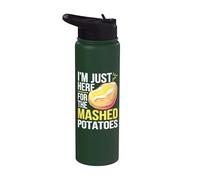 I'm Just Here for The Mashed Potatoes Stainless Steel Insulated Water Bottle