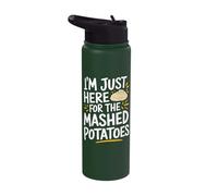 I'm Just Here for The Mashed Potatoes Stainless Steel Insulated Water Bottle