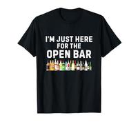I'm Just Here for The Open Bar Shirt Funny Wedding Reception T-Shirt