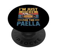 I'm Just Here For The Paella Spanish Food Retro PopSockets Adhesive PopGrip
