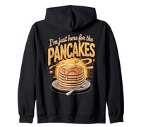 I'm Just Here for the Pancakes Breakfast Brunch Foodie Zip Hoodie