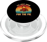 I'm Just Here For The Pie Retro Turkey Holding Pumpkin pie PopSockets PopGrip for MagSafe