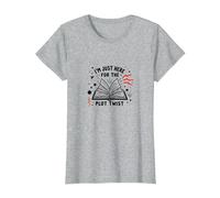 Im Just Here for The Plot Twist Bookworm Reading T-Shirt, Women, Heather Grey, XXL