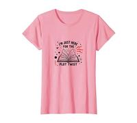 Im Just Here for The Plot Twist Bookworm Reading T-Shirt, Women, Pink, 3XL