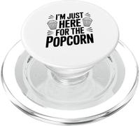 I'm Just Here For The Popcorn Movie Night Fun PopSockets PopGrip for MagSafe