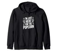 I'm Just Here For The Popcorn Movie Night Fun Zip Hoodie