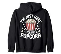 I'm Just Here For The Popcorn Movie Night Snack Zip Hoodie