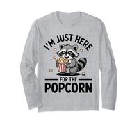 I'm Just Here for The Popcorn Raccoon Trash Panda Long Sleeve T-Shirt