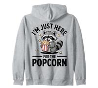 I'm Just Here For The Popcorn Raccoon Trash Panda Zip Hoodie