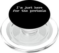 I'm just here for the pretzels Funny Pretzel Minimalist PopSockets PopGrip for MagSafe