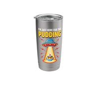 I'm Just Here for The Pudding Funny Alien UFO Dessert Stainless Steel Insulated Tumbler