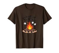 I'm Just Here for The S'Mores Campfire Humor T-Shirt, Men, Brown, M