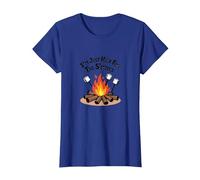 I'm Just Here for The S'Mores Campfire Humor T-Shirt, Women, Royal Blue, 3XL