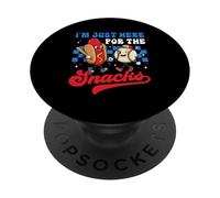 I'm Just Here For The Snacks Baseball PopSockets Adhesive PopGrip