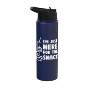 I'm Just Here for The Snacks - Fast Food Stainless Steel Insulated Water Bottle