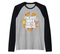I'm Just Here for The Snacks Funny Foodie Junk Food Women Raglan Baseball Tee