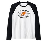 I'm JUST HERE for The Snacks | League Fantasy Football Raglan Baseball Tee