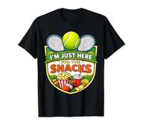 I'm Just Here for The Snacks Tennis Fan Match Day Funny Joke T-Shirt