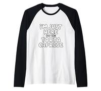 Im Just Here for The Torte Caprese Chocolate Italian Dessert Raglan Baseball Tee