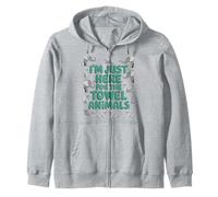 I'm Just Here For The Towel Animals Quotes for Cruise Lovers Zip Hoodie