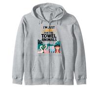 I'm Just Here For The Towel Animals Quotes for Cruise Lovers Zip Hoodie