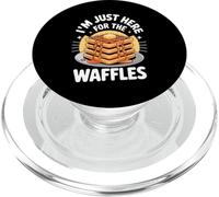 I'm Just Here For The Waffles Pancakes Waffle Breakfast PopSockets PopGrip for MagSafe