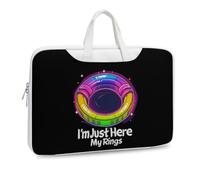 I'm Just Here to Close My Rings Laptop Bag Leather Messenger Bags | Large Capacity Tote Bags,Basic Handbag,Adjustable Shoulder Straps Messenger Bag for Women Men