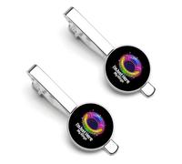 I'm Just Here to Close My Rings Rainbow 2 Pcs Tie Clips for Men Tie Bar Tie Pins for Regular Ties Wedding Business