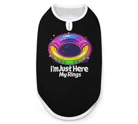 I'm Just Here to Close My Rings Rainbow Cute Dog Vest Puppy Costume Soft Pet Shirts L