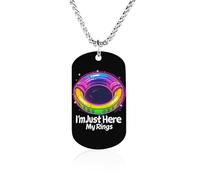 I'm Just Here to Close My Rings Rainbow Memorial Necklace Personalized Jewelry Photo Pendant Necklaces for Men Women