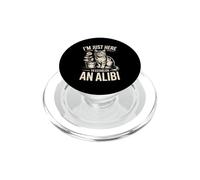 I'm Just Here To Establish An Alibi Cat Humor PopSockets PopGrip for MagSafe