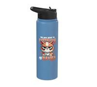 I'm Just Here to Establish an Alibi Cat Sarcastic Stainless Steel Insulated Water Bottle