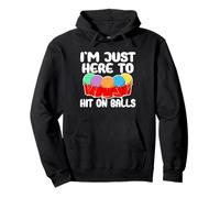 Im Just Here To Hit On Balls Cardio Drumming Pullover Hoodie