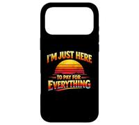 I'm Just Here To Pay For Everything Funny Retro Dad Mom Case for iPhone 17 Pro Max